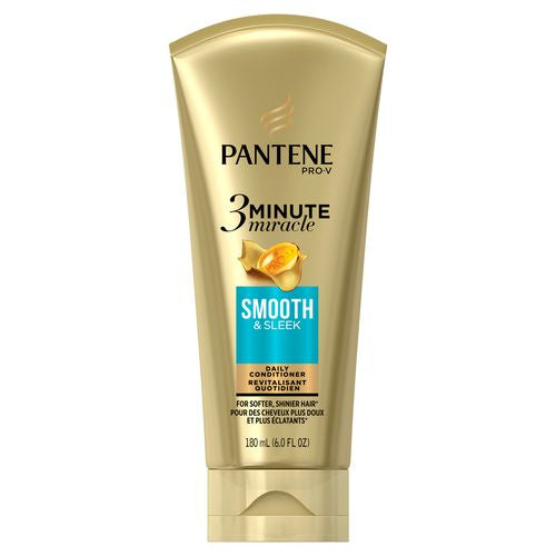 Pantene Smooth & Sleek 3 Minute Miracle Daily Conditioner, 6.0 fl oz