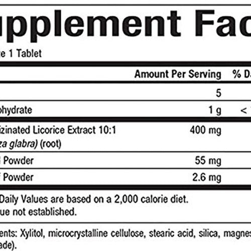 Natural Factors  DGL Licorice Root Extract  Natural Digestive Relief  90 Tablets