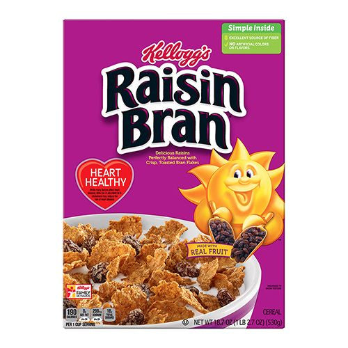 Kellogg's Raisin Bran Breakfast Cereal, Original, 16.6 Oz