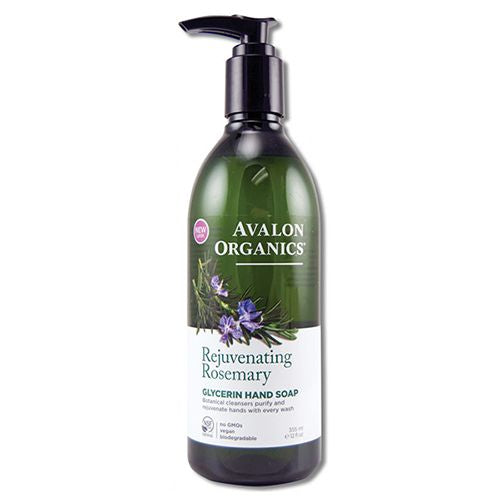 Avalon Organics Rejuvenating Rosemary Glycerin Hand Soap  12 oz.