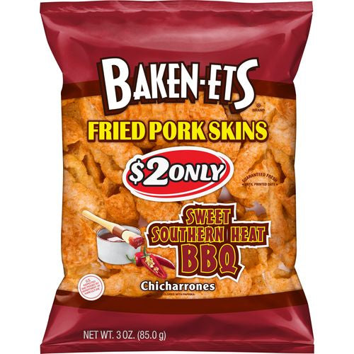 Baken-ets Sweet Southern Heat BBQ Fried Pork Skins, 3 Oz.