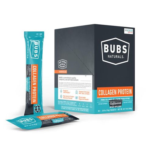 Bubs Naturals Unflavored Collagen Protein Powder, 20 Packets, EXP: 07/2023