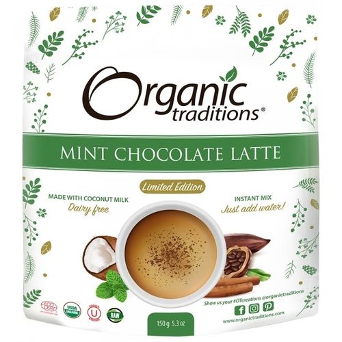 Organic Traditions Mint Chocolate Latte - Limited Edition 5.3 oz Pkg.