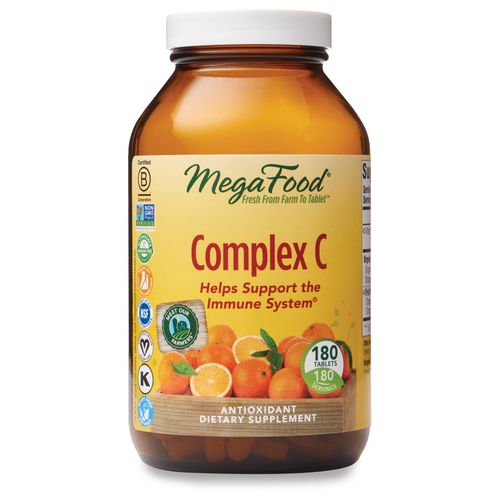 MegaFood  Complex C  Supports a Healthy Immune System  Antioxidant Vitamin C Supplement  Gluten Free  Vegan  180 Tablets (180 Servings)