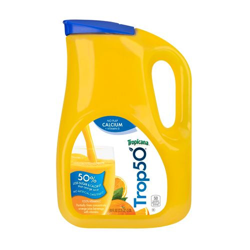 Tropicana Pure Premium  No Pulp Calcium + Vitamin D Orange Juice 89 Fluid Ounce Plastic Bottle