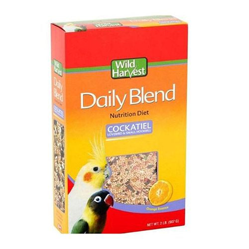 Wild Harvest Daily Blend Nutrition Diet 2 Pounds  For Cockatiels  Lovebirds And Small Hookbills