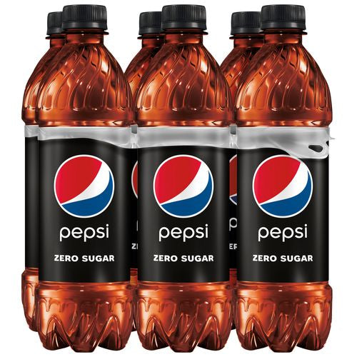 Pepsi Zero Sugar, 16.9 oz Bottles, 6 Count