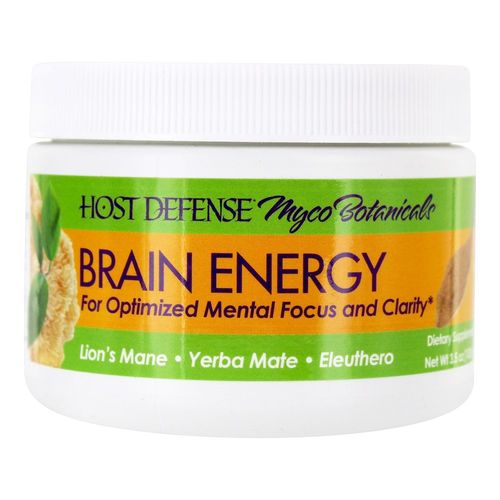 Host Defense  MycoBotanicals Brain Energy Mushroom Powder  Support for Brain Function  Mental Focus and Clarity  Certified Organic Supplement  3.5 oz (33 Servings)