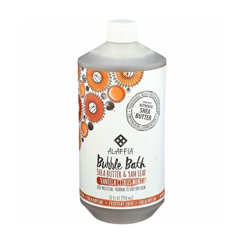 Alaffia Shea Bubble Bath  Vanilla-Cit-Mint  32 Oz