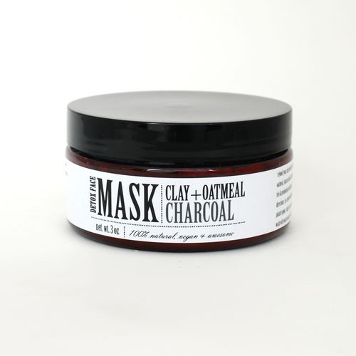 Kaoling Clay Oatmeal Charcoal Facial Mask Clean Pure Detox 8oz Twisted Tomboy
