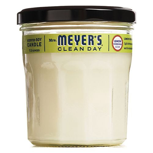 Mrs. Meyer s Clean Day Scented Soy Candle  Large  Lemon Verbena Scent  7.2 Ounce Candle