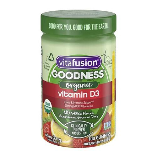 VITAFUSION Goodness Vitamin Gummy D3, 100 gummies