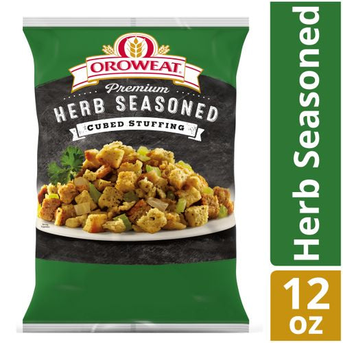 PREMIUM HERB SEASONED CUBED STUFFING, HERB SEASONED