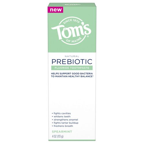 Tom's of Maine Prebiotic Anticavity Toothpaste, Spearmint, 4.0oz