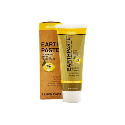 Redmond Earth Paste Natural Toothpaste  Lemon Twist  4 Oz