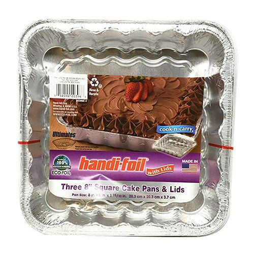 Handi Foil Eco-Foil Cook-N-Carry Cake Pans & Lids - 2 sets