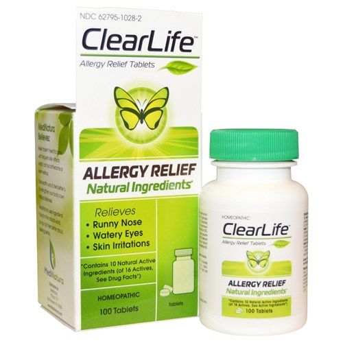 ClearLife Tablets - Allergy Relief - 100 Tablets Homeopathic Allergy Care