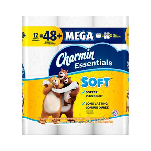 Charmin Essentials Soft Toilet Paper  12 Mega Rolls