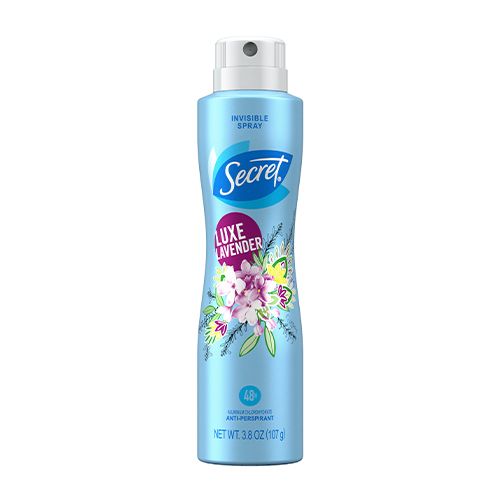Secret Dry Spray Antiperspirant and Deodorant, Lavender Scent Secret Invisible Spray, 3.8 Oz.