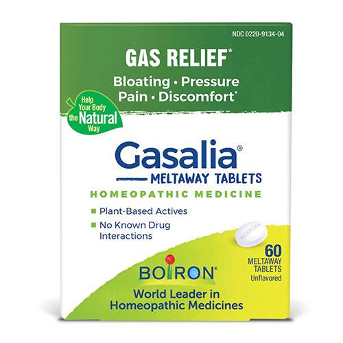Boiron Gasalia Tablets  Homeopathic Medicine for Gas Relief  Bloating  Pressure  Pain  Discomfort  60 Meltaway Tablets