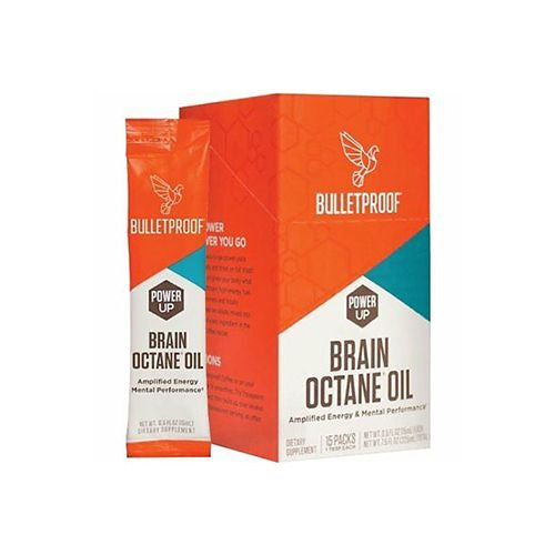 Brain Octane Premium C8 MCT Oil Single Serve Packets from Non-GMO Coconuts, Flavorless, 14g MCTs, Bulletproof Keto Supplement, Sustained Energy, Appetite Control, Physical Energy, Non-GMO, Vegan (B076N6XLQ4)