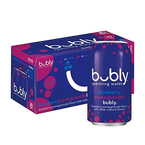 bubly Blueberry Pomegranate Sparkling Water - 8pk/12 fl oz Cans