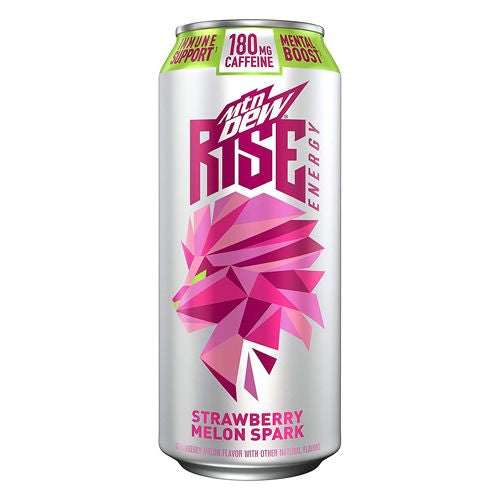 MTN DEW RISE ENERGY, Strawberry Melon Spark, 16 fl oz Can