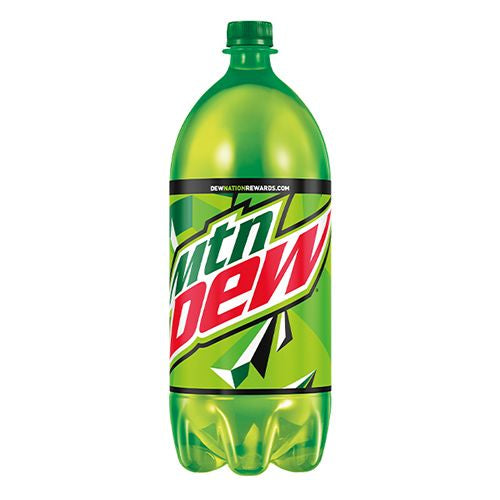 Mtn Dew Soda 2 Liter Plastic Bottle