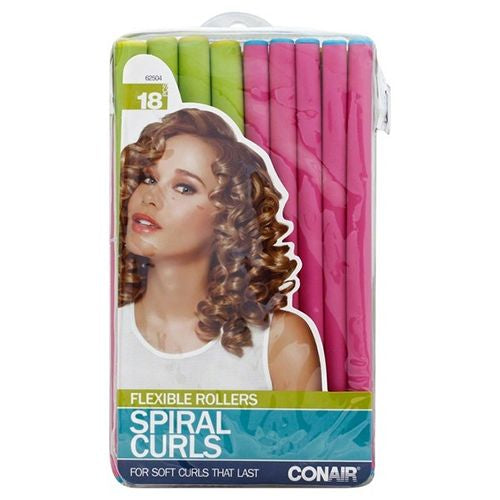 Conair Spiral Curls Foam Hair Rollers  18 Piece Set  Green