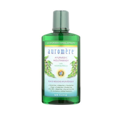 Ayurvedic Mouthwash with Neem & Peelu  16 oz (473 ml)  Auromere