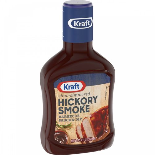Kraft Hickory Smoke Slow-Simmered Barbecue Sauce and Dip 17.5 oz Bottle
