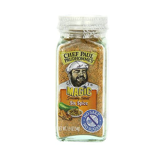 CHEF PAUL PRUDHOMME'S, MAGIC, SIX SPICE SEASONING BLENDS