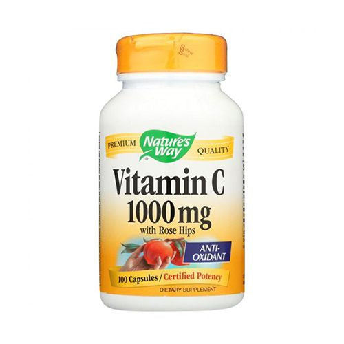 Nature s Way Vitamin C 1000 mg - with Rose Hips 100 Capsules