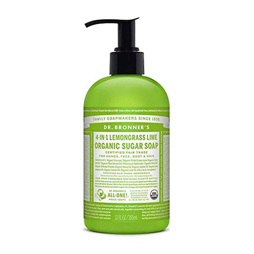 Dr. Bronner s Organic Lemongrass Lime Sugar Pump Soap 12oz