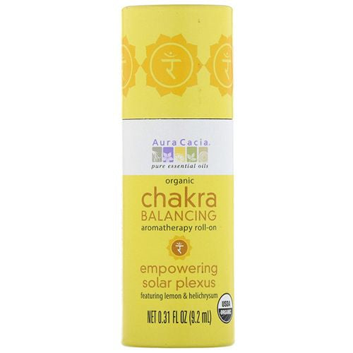 Aura Cacia - Organic Chakra Balancing Aromatherapy Roll-On Empowering Solar Plexus - 0.31 oz.