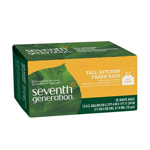 Seventh Generation Extra Strong Tall Kitchen Trash Bags 13 Gallon 30 count