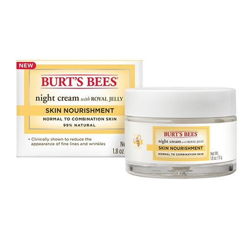 Burt s Bees Nourishment Night Cream Normal to Combination Skin  1.8 oz