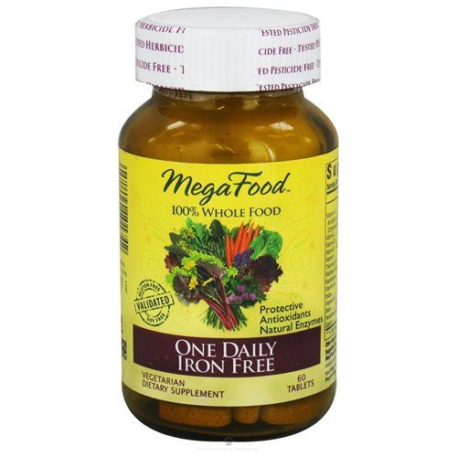 MegaFood  One Daily Iron Free  Supports Optimal Health and Wellbeing  Multivitamin and Mineral Supplement  Gluten Free  Vegetarian  60 Tablets (60 Servings)