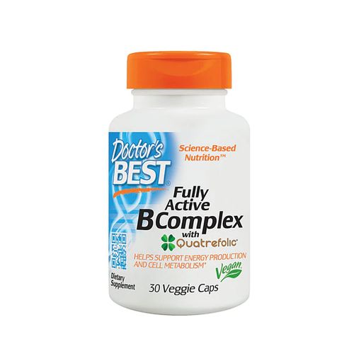 Doctor s Best Fully Active B Complex  Non-GMO  Gluten Free  Vegan  Soy Free  Supports Energy Production  30 Veggie Caps