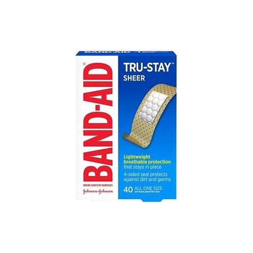 BANDAID TRU STAY SHEER STRIPS AOS 40 Count