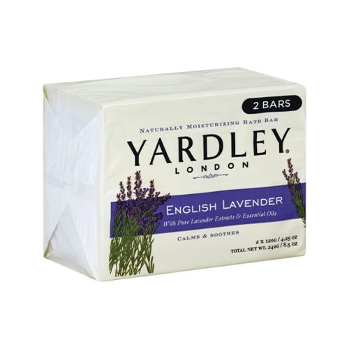 2 Pack  Yardley London Naturally Moisturizing Bath Bars  English Lavender  4.25 Oz Bars