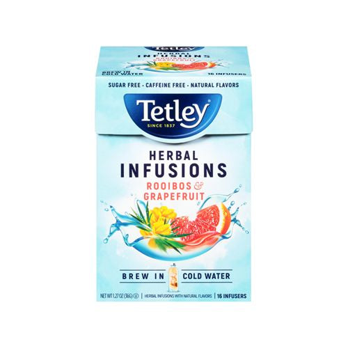Tetley Herbal Infusions Rooibos & Grapefruit, 16 Count Tea Bags