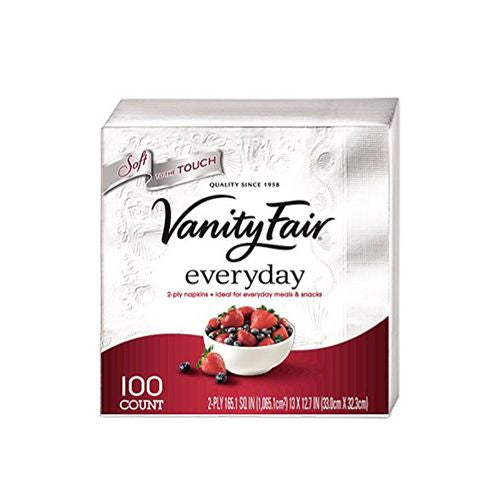 Vanity Fair Everyday Premium Napkins, 100 Count