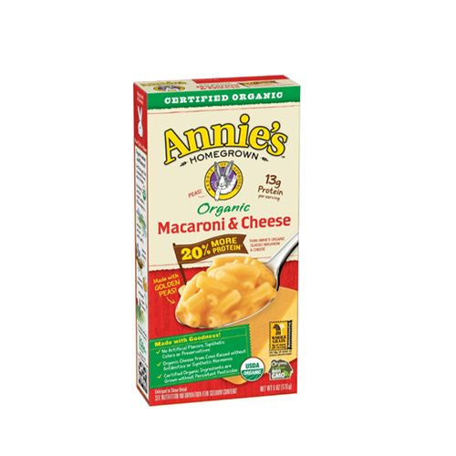 Annie's Organic Macaroni and Cheese, 12g Protein