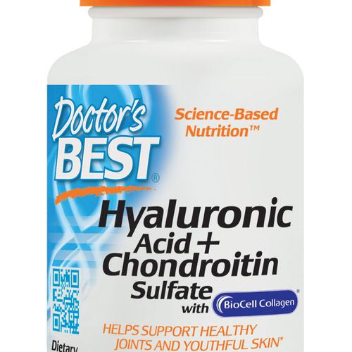 Doctor s Best Hyaluronic Acid with Chondroitin Sulfate  Non-GMO  Gluten Free  Soy Free  Joint Support  60 Caps