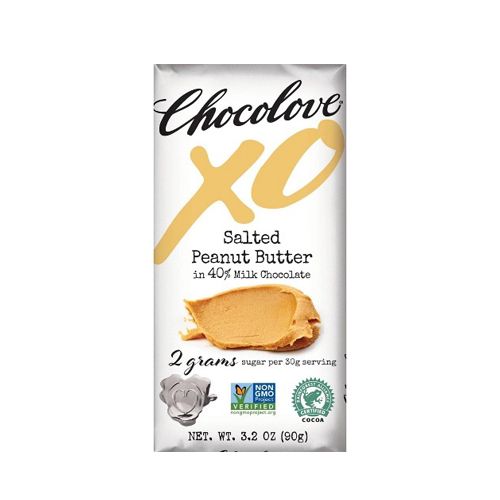 Chocolove XO  Salted Peanut Butter in 40% Milk Chocolate Bar  3.2 oz (90 g)