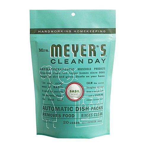 Mrs. Meyer s Clean Day Dishwasher Detergent Packs  Basil  20 Count