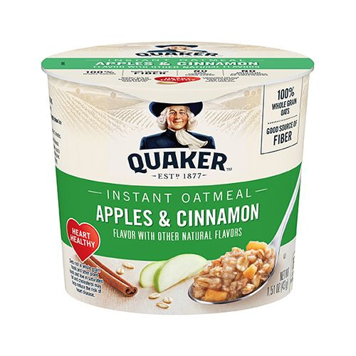 Quake  Apple Cinnamon Instant Oatmeal 1.5 Ounce Plastic Cup