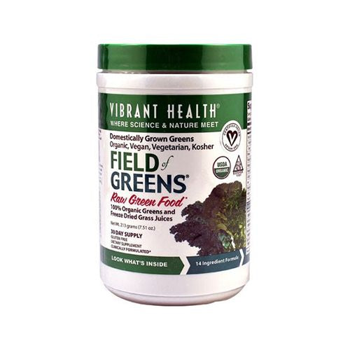 Vibrant Health Field Of Greens Powder, Raw Green Food,7.51 Oz