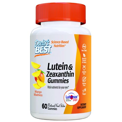 Doctor s Best Lutein & Zeaxanthin Fruit Pectin Gummies  Vegan  Mango Flavored  60 Ct